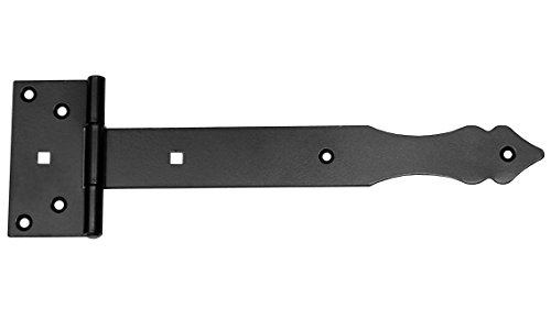 Kreuzgehänge T-Scharniere T-Bänder Gerollt 250 mm Halbschwere Schwarz von KeyMet