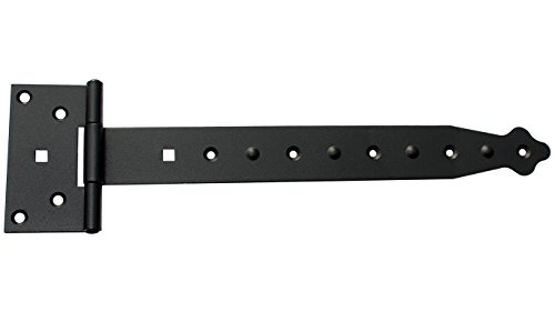 T-Scharniere Kreuzgehänge T-Bänder Ladenband Torband 287 mm Halbschwere Schwarz von KeyMet