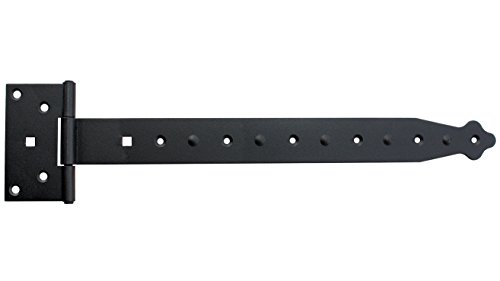 T-Scharniere Kreuzgehänge T-Bänder Ladenband Torband 337 mm Halbschwere Schwarz von KeyMet