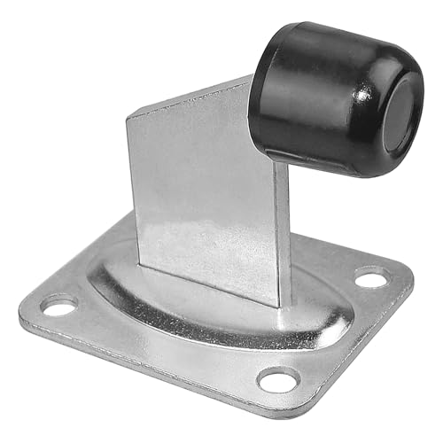 Torstopper mit Gummipuffer 100 x 80 mm für Rolltore Drehtore und schwere Türen Türpuffer Bodenanschlag Türstopper Weiss von KeyMet