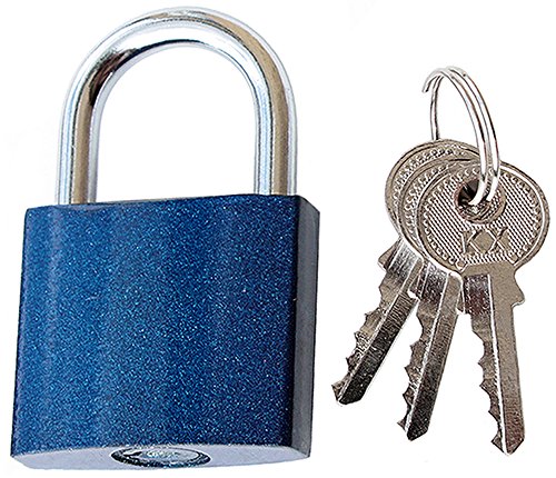 Vorhängeschloss Vorhangschloss Hangschloss (Blau, 50) von KeyMet