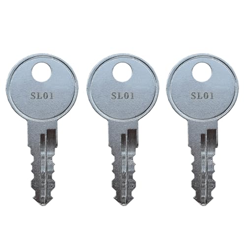 (3) KeyPower SL01 – SL25 Schlüssel für Bauer Leer Truck Cap Tonneau Abdeckung, vorgeschnitten nach Schlüsselcode (SL02) von KeyPower