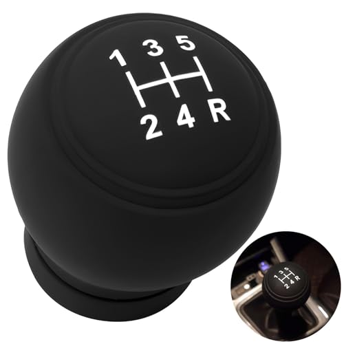 Auto Schaltknauf Abdeckung, Schaltknauf 5 Gang, TPU Silikon Auto Schaltknaufabdeckung Schalthebel Abdeckung Griff Schutz Universal Weich Verschleißfest Rutschfeste Manuelle Shifter Hülse (Schwarz) von KeyQueen