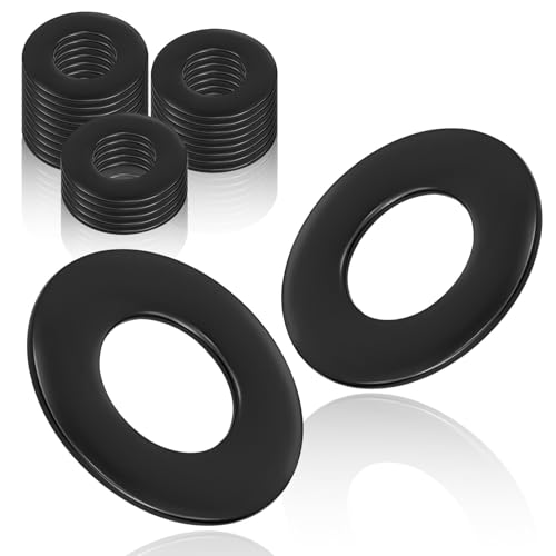 Unterlegscheiben M5, 25 Stück Beilagscheiben Rostfreier Groß Standard Schwarz Edelstahl A2 V2A Karosseriescheiben Flache U-Scheiben für M5 Schrauben Gewindestange Muttern von KeyQueen