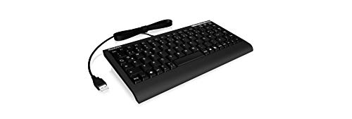 KeySonic ACK-595 C+ Mini-Tastatur (PS/2 USB, US-Layout) schwarz von ICY BOX
