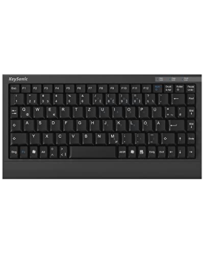 KeySonic USB Tastatur, USB Kabel (2 m), kompaktes Layout, integriertes Nummernfeld, SoftSkin, ACK-595C+ von ICY BOX