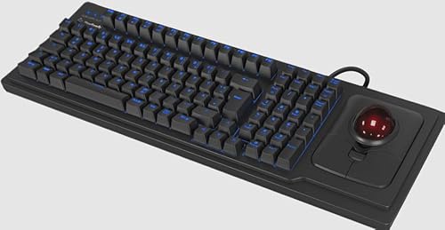 KeySonic TAS KSK-8202ELU-T, Trackball Tastatur, US-Layout, Schwarz von KeySonic