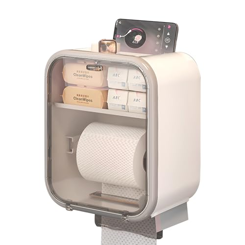 Multifunktions Tissue Box für die Wandmontage Kosmetiktücherbox Tücherbox mit Deckel Geeignet für Bäder Duschräume Schlafzimmer von Keyacht
