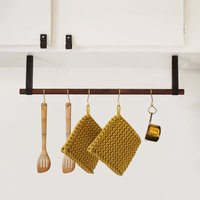 Hängende Unterschrank-Mehrzweckregal-Aufbewahrungsschiene, Unterregal-Aufbewahrung, Utensil, Topf - Und Pfannenhängelederaufhängerbecherhaken Hängende Unterschrank-Mehrzweckregal-Aufbewahrungsschiene, Unterregal-Aufbewahrung, Utensil, Topf - Und Pfannenhängelederaufhängerbecherhaken von Keyaiira