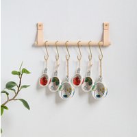 Hängendes Aufbewahrungsset Küche Topf Rack Stange Haken Für Becher Küchenutensilien Schiene Organizer Leder & Messing Handtuchhalter Minimalist Dekor von Keyaiira