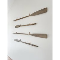 Leder Hängen Ruder Wand Dekor Horizontal Boot Paddel Display Riemen Aufhänger Kanu Reihe Haken Aufbewahrung Hütte Kabine Bauernhaus Strand Fluss von Keyaiira