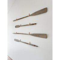 Leder Hänge Ruder Wanddekor Horizontal Boot Paddel Display Riemen Aufhänger Kanu Reihe Haken Aufbewahrung Hütte Bauernhaus Strand Fluss Kayak von Keyaiira