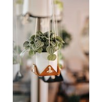 Pflanzenhängematte Hängematte Makramee Minimalist Pflanzenhalter Indoor Boho von Keyaiira