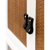 Sm Leather Pull Round End - Möbelgriffe Gold Möbelknöpfe Knäufe Und Griffe Rustikales Dekor Minimal von Keyaiira