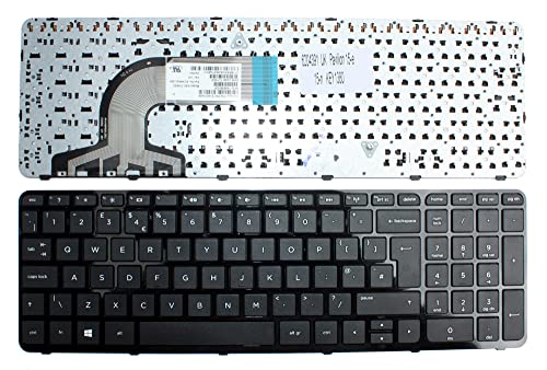 Keyboard4Laptops Vereinigtes Königreich Glänzend Schwarz Rahmen Schwarz Windows 8 kompatible Ersatz Tastatur kompatibel mit HP Pavilion 15-N067SG von Keyboard4Laptops