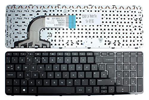 Keyboard4Laptops Vereinigtes Königreich Glänzend Schwarz Rahmen Schwarz Windows 8 kompatible Ersatz Tastatur kompatibel mit HP Pavilion 15-N086SL von Keyboard4Laptops