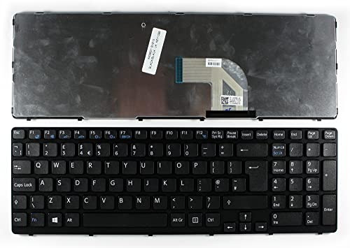 Keyboards4Laptops kompatibel Vereinigtes Königreich Gestaltung Schwarz Rahmen Schwarz Windows 8 Laptop Tastatur Ersatz für Sony Vaio SVE1511X1RSI von Keyboard4Laptops