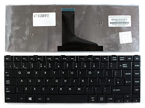 Keyboards4Laptops kompatibel Vereinigtes Königreich Gestaltung Schwarz Windows 8 Laptop Tastatur Ersatz für Toshiba Satellite C40-A108 von Keyboard4Laptops