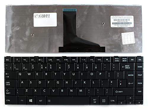 Keyboards4Laptops kompatibel Vereinigtes Königreich Gestaltung Schwarz Windows 8 Laptop Tastatur Ersatz für Toshiba Satellite C40-B202E von Keyboard4Laptops