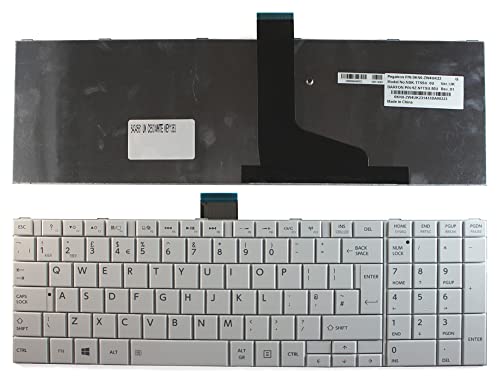 Keyboards4Laptops kompatibel Vereinigtes Königreich Gestaltung Weiß Windows 8 Laptop Tastatur Ersatz für Toshiba Satellite C850-1C2 von Keyboard4Laptops