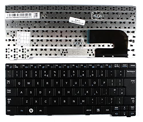 Samsung NB30, Samsung NC10 Plus, Samsung NP-N148, Samsung NP-N150, Samsung NP-N158 Black UK Replacement Laptop Keyboard von Keyboard4Laptops