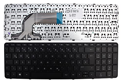Keyboards4Laptops Deutsch Schwarz Rahmen Schwarz Windows 8 kompatible Ersatz Tastatur kompatibel mit HP Pavilion 15-E022SA von Keyboards4Laptops