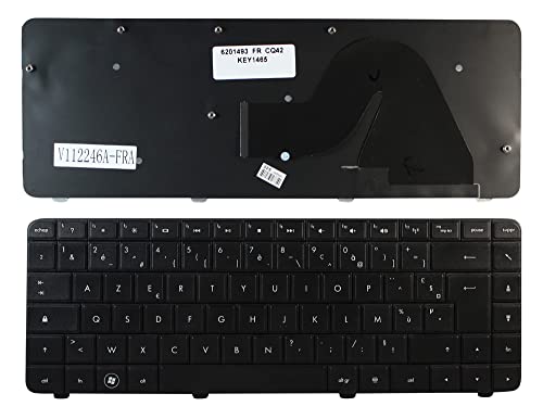Keyboards4Laptops Französisch Schwarz kompatible Ersatz Tastatur kompatibel mit Compaq Presario CQ42-109TU von Keyboards4Laptops