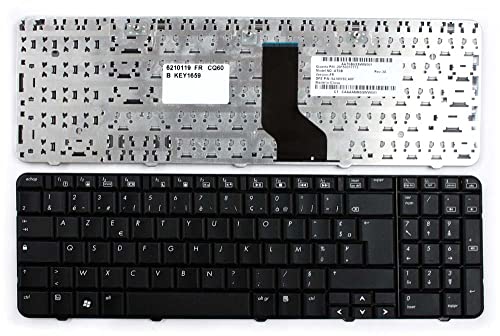 Keyboards4Laptops Französisch Schwarz kompatible Ersatz Tastatur kompatibel mit Compaq Presario CQ60-207TU von Keyboards4Laptops