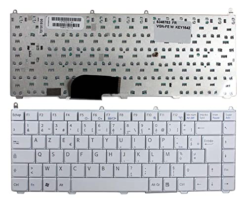 Keyboards4Laptops Französisch Weiß kompatible Ersatz Tastatur kompatibel mit Sony Vaio VGN-FE570G von Keyboards4Laptops