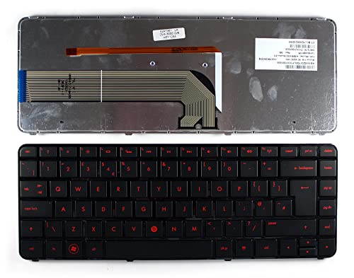 Keyboards4Laptops Vereinigtes Königreich Glänzend Schwarz Rahmen Hinterleuchtet Schwarz kompatible Ersatz Tastatur kompatibel mit HP Pavilion DV4-3016TX von Keyboards4Laptops