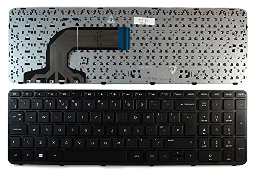 Keyboards4Laptops Vereinigtes Königreich Schwarz Rahmen Schwarz Windows 8 kompatible Ersatz Tastatur kompatibel mit HP Pavilion 15-N062NR von Keyboards4Laptops