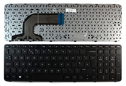 Keyboards4Laptops Vereinigtes Königreich Schwarz Rahmen Schwarz Windows 8 kompatible Ersatz Tastatur kompatibel mit HP Pavilion 15-n245TX von Keyboards4Laptops
