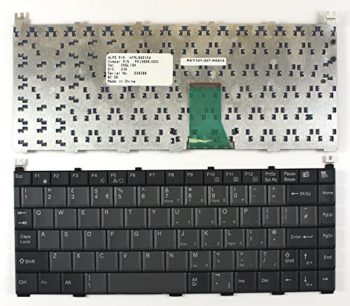 Keyboards4Laptops Vereinigtes Königreich Schwarz Und Grau kompatible Ersatz Tastatur kompatibel mit Toshiba KFRLBA016A von Keyboards4Laptops