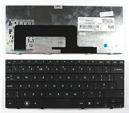 Keyboards4Laptops Vereinigtes Königreich Schwarz kompatible Ersatz Tastatur kompatibel mit HP Mini 1105TU von Keyboards4Laptops