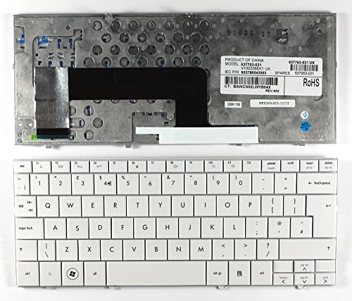 Keyboards4Laptops Vereinigtes Königreich Weiß kompatible Ersatz Tastatur kompatibel mit Compaq Mini CQ10-100EB von Keyboards4Laptops