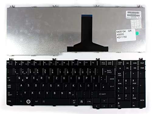 Keyboards4Laptops kompatibel Deutsch Gestaltung Glänzend Schwarz Laptop Tastatur Ersatz für Toshiba Satellite P505D von Keyboards4Laptops