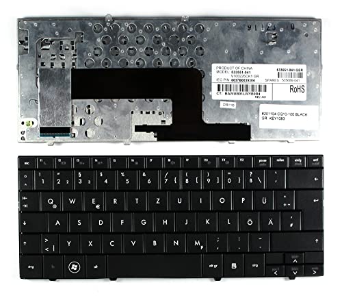 Keyboards4Laptops kompatibel Deutsch Gestaltung Schwarz Laptop Tastatur Ersatz für Compaq Mini CQ10-150SV von Keyboards4Laptops