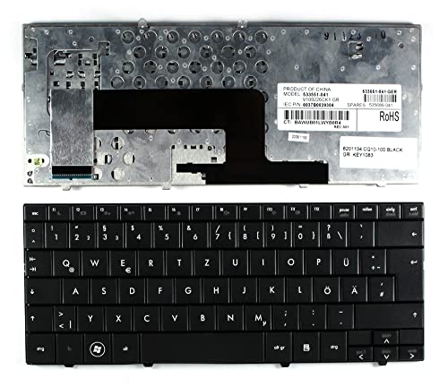 Keyboards4Laptops kompatibel Deutsch Gestaltung Schwarz Laptop Tastatur Ersatz für HP Mini 110-1063TU von Keyboards4Laptops