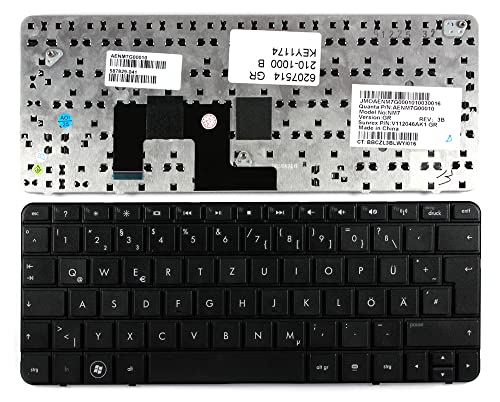 Keyboards4Laptops kompatibel Deutsch Gestaltung Schwarz Laptop Tastatur Ersatz für HP Mini 210-1100SB von Keyboards4Laptops