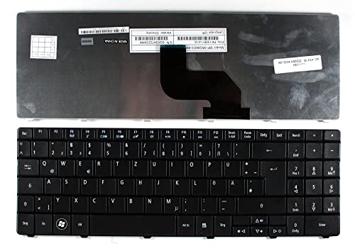 Keyboards4Laptops Deutsches Layout schwarz Version 1 (Bitte Bild beachten) Ersatz Laptop Tastatur kompatibel mit Acer Aspire 5532-423G32Mn von Power4Laptops
