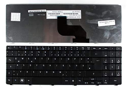 Keyboards4Laptops - Deutsches Layout schwarz Version 1 (Bitte Bild beachten) Ersatz Laptop Tastatur kompatibel mit Acer Aspire 5534-L34F von Power4Laptops