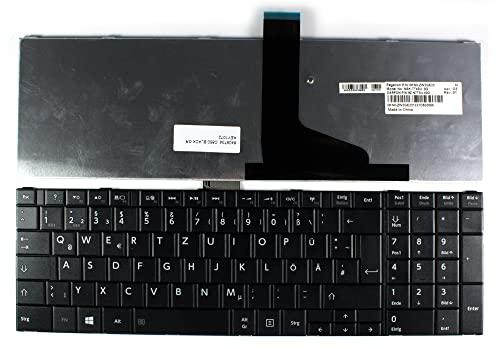 Keyboards4Laptops kompatibel Deutsch Gestaltung Schwarz Windows 8 Laptop Tastatur Ersatz für Toshiba Satellite C850-13D von Keyboards4Laptops