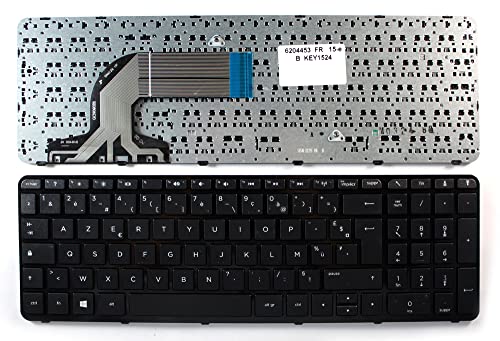 Keyboards4Laptops kompatibel Französisch Gestaltung Glänzend Schwarz Rahmen Schwarz Windows 8 Laptop Tastatur Ersatz für HP Pavilion 15-E013SA von Keyboards4Laptops