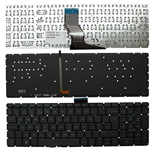 Keyboards4Laptops kompatibel Vereinigtes Königreich Gestaltung Hinterleuchtet Schwarz Windows 8 Laptop Tastatur Ersatz für HP Pavilion 15-AB126CY von Keyboards4Laptops