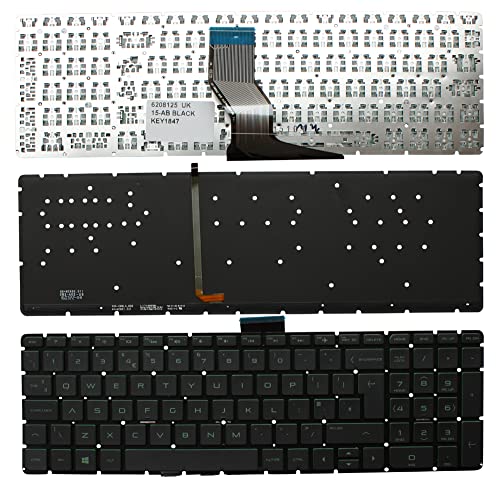 Keyboards4Laptops kompatibel Vereinigtes Königreich Gestaltung Hinterleuchtet Schwarz Windows 8 Laptop Tastatur Ersatz für HP Pavilion 15-ab226na von Keyboards4Laptops