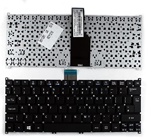 Keyboards4Laptops kompatibel Vereinigtes Königreich Gestaltung Schwarz Windows 8 Laptop Tastatur Ersatz für Acer Aspire S5-391-73514G25akk von Keyboards4Laptops