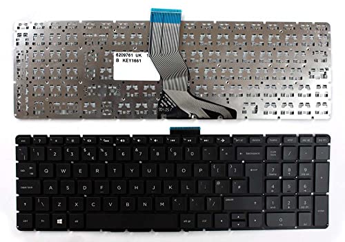 Keyboards4Laptops kompatibel Vereinigtes Königreich Gestaltung Schwarz Windows 8 Laptop Tastatur Ersatz für HP Pavilion 15-ab252ne von Keyboards4Laptops