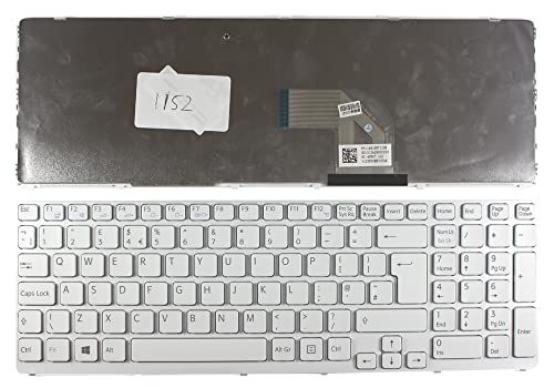Keyboards4Laptops kompatibel Vereinigtes Königreich Gestaltung Weiß Rahmen Weiß Windows 8 Version 2 (Bitte überprüfen Sie das Bild) Laptop Tastatur Ersatz für Sony Vaio SVE1513U1ESI von Keyboards4Laptops