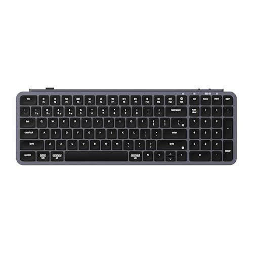 Keychron B2 Pro Ultra-Dünne Drahtlos-Tastatur, 96% ANSI-Layout 3 Moden 2.4GHz/Bluetooth/Wired ZMK-Customisierung Scherefuß-Tastendesign Tastendämpfung kompatibel mit Windows/Mac von Keychron
