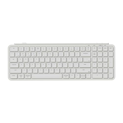 Keychron B2 Pro Ultradünne kabellose ZMK-benutzerdefinierte Tastatur, 96% USA Layout Dreifachmodus 2.4 G/Bluetooth/kabelgebunden programmierbar, Leichtes Design, leise Tasten für Mac/Windows, weiß von Keychron